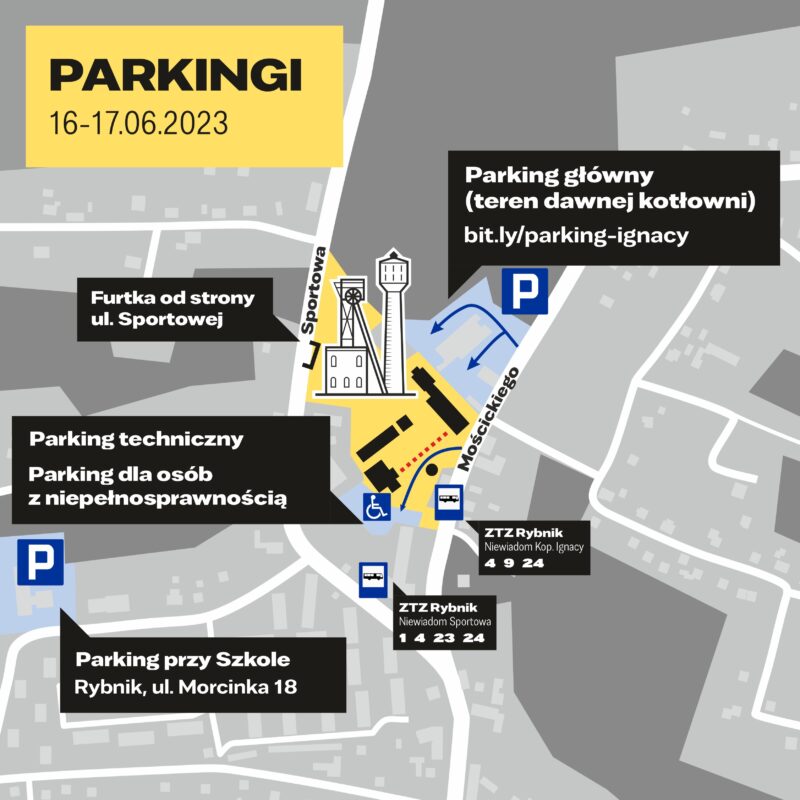 Parkingi Zabytkowej Kopalni Ignacy podczas INDUSTRIADY 2023