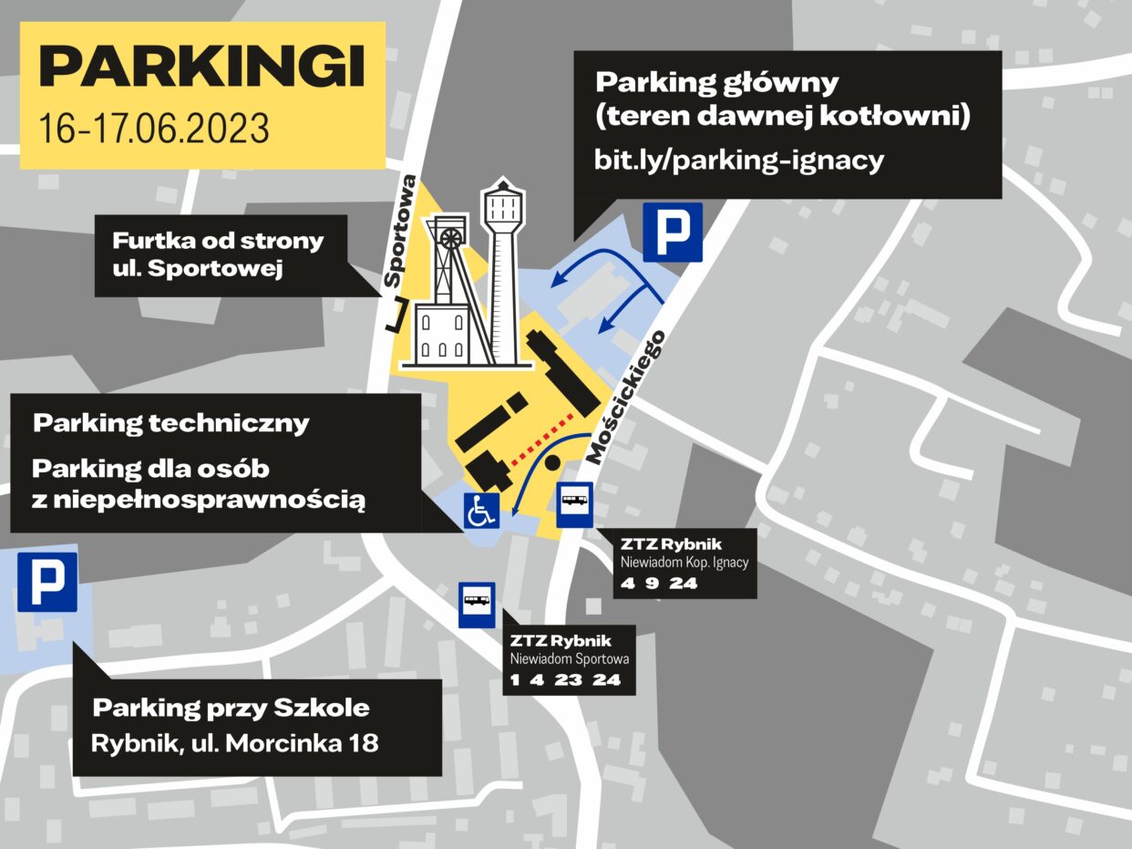 Parkingi Zabytkowej Kopalni Ignacy podczas INDUSTRIADY 2023