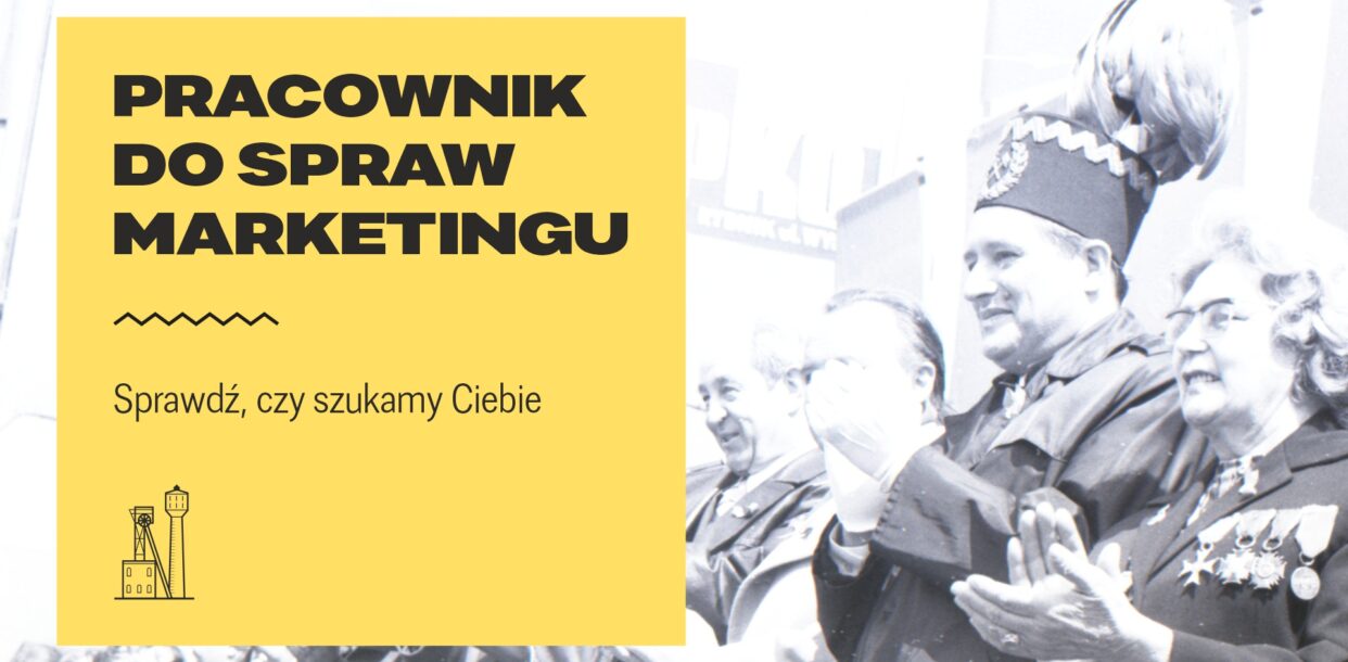 Grafika rekrutacyjna z napisem Specjalista do spraw marketingu – sprawdź, czy szukamy Ciebie